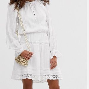 ASOS lace insert mini skater dress